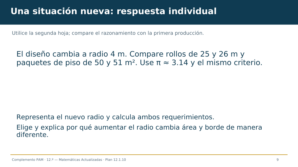 Diapositiva 9 del complemento: Círculo de la feria: borde y superficie